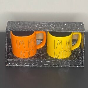 Rae Dunn Pair  His And Hers Halloween Mugs “I’m His Witch” And “I’m Her Boo” NEW